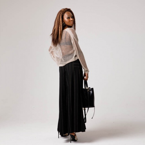 Джемпер OROBLU Песочный джемпер в сетку фото 3